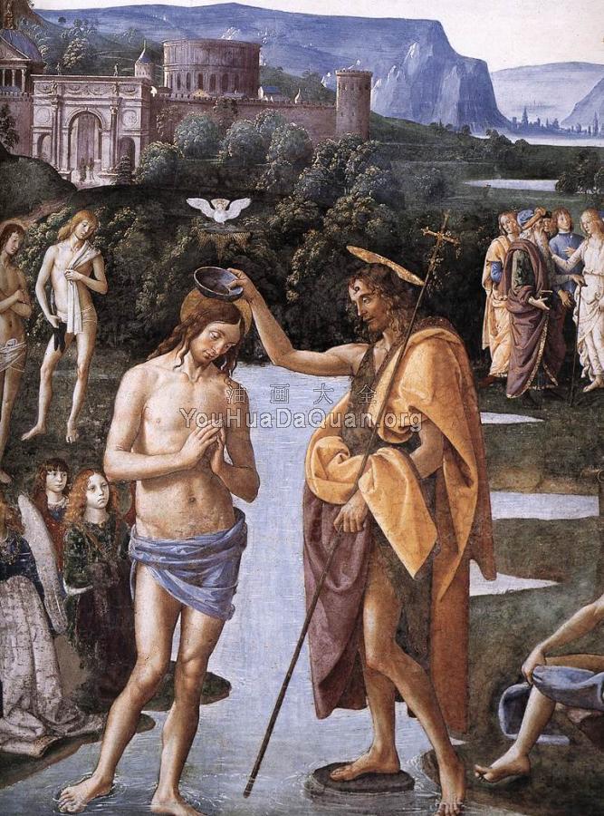 Baptism of Christ, detail - 彼得罗·贝鲁吉诺